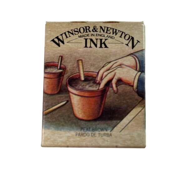 Vintage Winsor and Newton Ink Peat Brown 968 for u Calligrapy Mixed Media - Picture 4 of 4